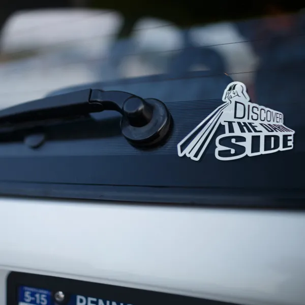 2x Pair Discover the Dark Side Darth Sith Order Jedi Galactic Empire Force Car Window Body Laptop Vinyl Sticker Decal>